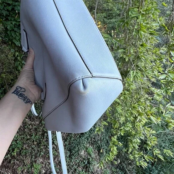 COACH Shoulder Bag Tote Satchel Carryall Women’s Light Blue w Silver Hardware - Picture 7 of 13